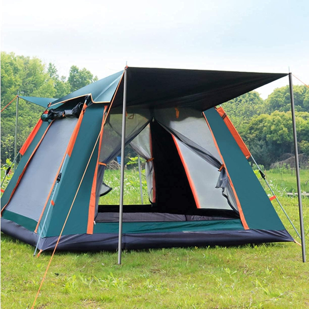 Waterproof Large 4-5 Person Camping Tent 240x240x155 - Dark green