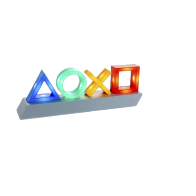 Paladone PlayStation Heritage Icons Light with 3 Light Modes Music Reactive Game Room Lighting