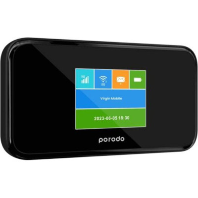 Porodo Portable MiFi 5G Wireless Router 5000mAh (Black)