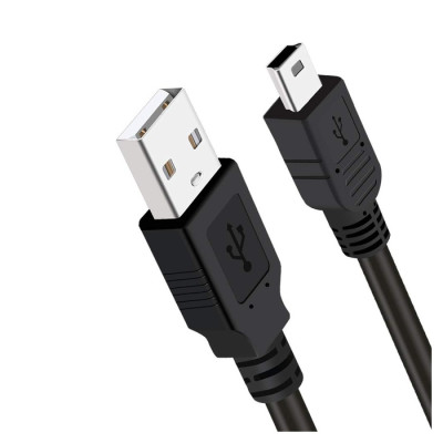 USB-A to Mini USB Charging & Data Cable – Black