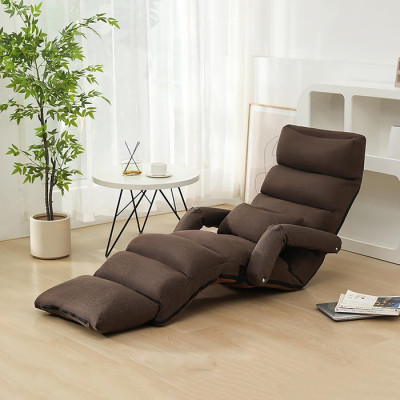 Foldable Lazy Sofa (Adjustable, Brown)