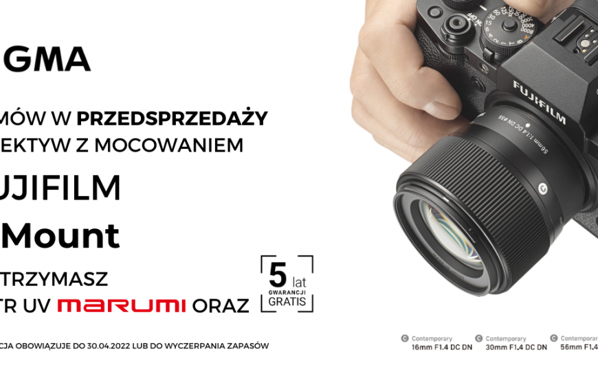 Promocja na 3 obiektywy Sigma w mocowaniu Fujifilm X