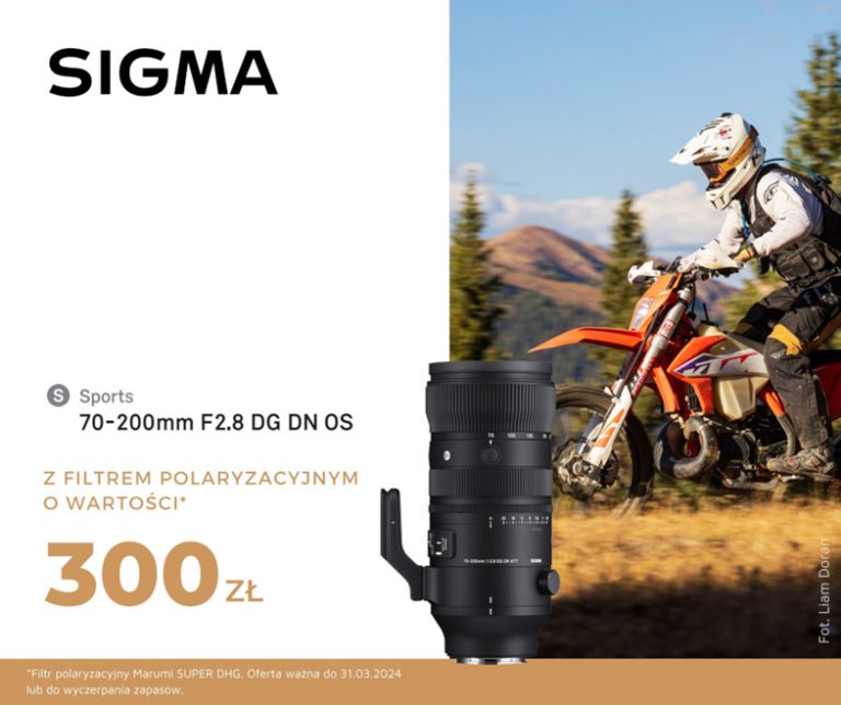 SIGMA S 70-200mm F2.8 DG DN OS | Sports: dodajemy do obiektywu w gratisie filtr polaryzacyjny Marumi Super DHG 77mm