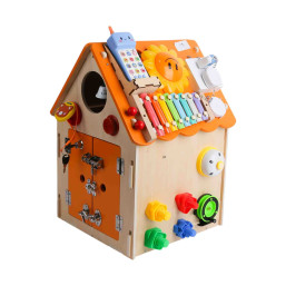 Montessori Wooden Busy Board House
