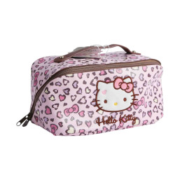 Hello Kitty Pink Leopard Print Travel Makeup Bag