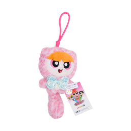 HUGKIS Powerpuff Girls Leopard-Print Costume Plush Bag Charm / Keychain-Pink