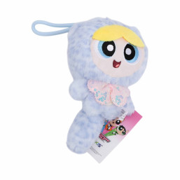 HUGKIS Powerpuff Girls Leopard-Print Costume Plush Bag Charm / Keychain-Blue