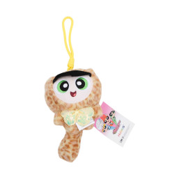 HUGKIS Powerpuff Girls Leopard-Print Costume Plush Bag Charm / Keychain-Light yellow