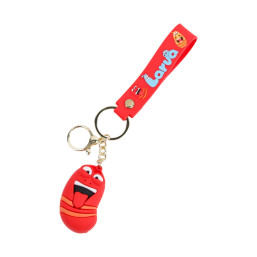3D CARTOON LARVA RED KEYCHAIN