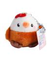 Colorful Fruit Bird Squawk Plush 9 cm - brown