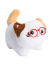 White And Brown Calico Kitten Plush Keychain
