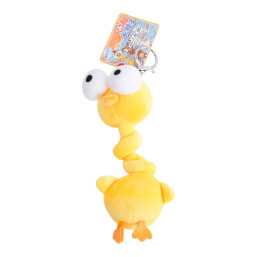 Long-Neck Big-Eyed Penguin Plush Keychain - Yellow