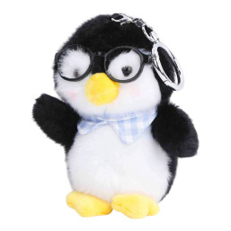 Chirpy Glasses Palm Treasure Plush Keychain - Black