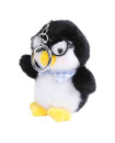 Chirpy Glasses Palm Treasure Plush Keychain - Black
