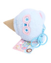  Tiny Ball Of Ice Cream Squeaky Plush Keychain - Blue