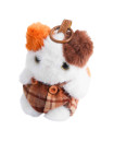 Simulation Calico Cat Plush Keychain 4inch