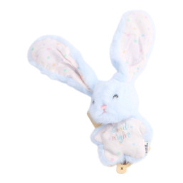 Good Night" Blue Long-Eared Bunny Plush Toy / Keychain Pendant