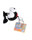 Long-Neck Big-Eyed Penguin Plush Keychain - Black