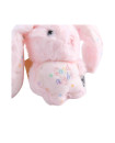 Good Night" Pink Long-Eared Bunny Plush Toy / Keychain Pendant