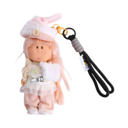 Mini Spanish Potato Doll Keychain - White