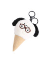  Tiny Ball Of Ice Cream Squeaky Plush Keychain - White