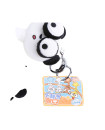 Long-Neck Big-Eyed Penguin Plush Keychain - w/b