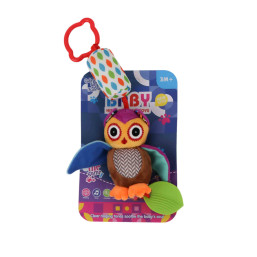 Hanging Soft Baby Rattle - Owl