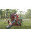 Mountpeak - Vinson Massif Swing Set And Playhouse With Wooden Roof