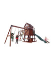 Mountpeak - Vinson Massif Swing Set And Playhouse With Wooden Roof