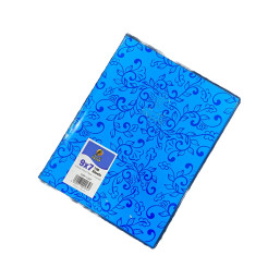 Notebook with Transparent PVC Cover, 9x7, 100L - Blue
