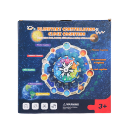 Wooden Planetary Constellation Clock Cognition