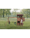 Mountpeak - Elbrus Swing Set and Playhouse with Wooden Roof