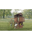Mountpeak - Elbrus Swing Set and Playhouse with Wooden Roof
