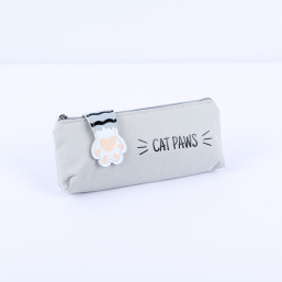 Pencil Case Cat Paws - Grey