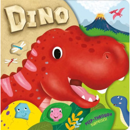 Dino Peep-Through Surprises Hard cover Book
