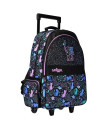 Smiggle - Kitten-Lilac with Lighted Wheeled 18 Inch Trolley Backpack