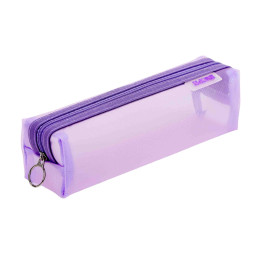 Square Mesh Net Pen Case -Purple