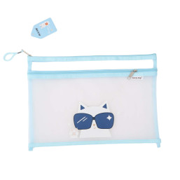 Cartoon Web Sand File Bag -Blue