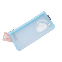 Cartoon Mesh Pen Bag - Blue