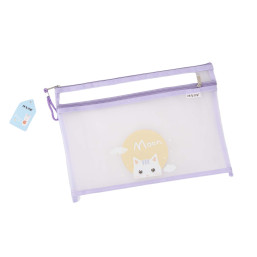 Cartoon Web Sand File Bag -Purple