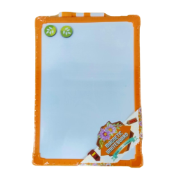 Magnetic Whiteboard 25x35cm- Orange Frame 