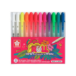 Sakura-Gelly Roll Gel Pens Moonlight-12 Pcs