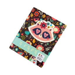 Hard Cover Notebook Single Line Framed 60L - B