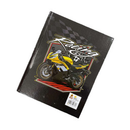 Hard Cover Notebook Single Line Framed 60L - D