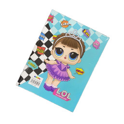 Cartoon Hard Cover Notebook Single Line 100L - LOL