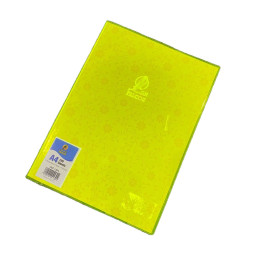 Transparent PVC Cover A4 Notebook S/L 100L - Yellow