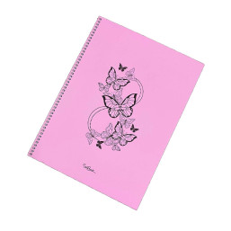 Spiral University Notebook 5-Subjects A4 - Pink
