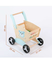 Wooden Bear Shopping Cart - Pink