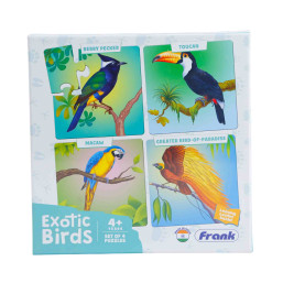 Exotic Birds set of 4 Puzzles