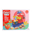 Color Clay Model Fire Bus 22 Pcs